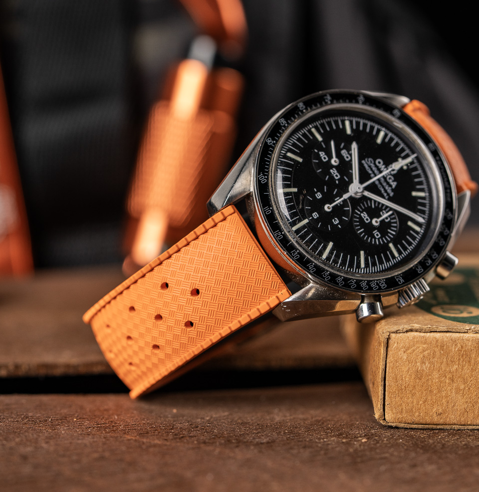 Tropical Retro Style FKM Rubber Quick Release Watch Straps Multiple Sizes