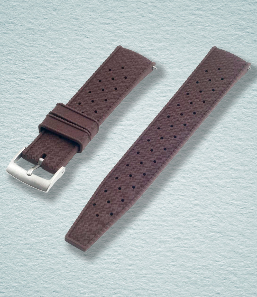 Tropical Retro Style FKM Rubber Quick Release Watch Straps