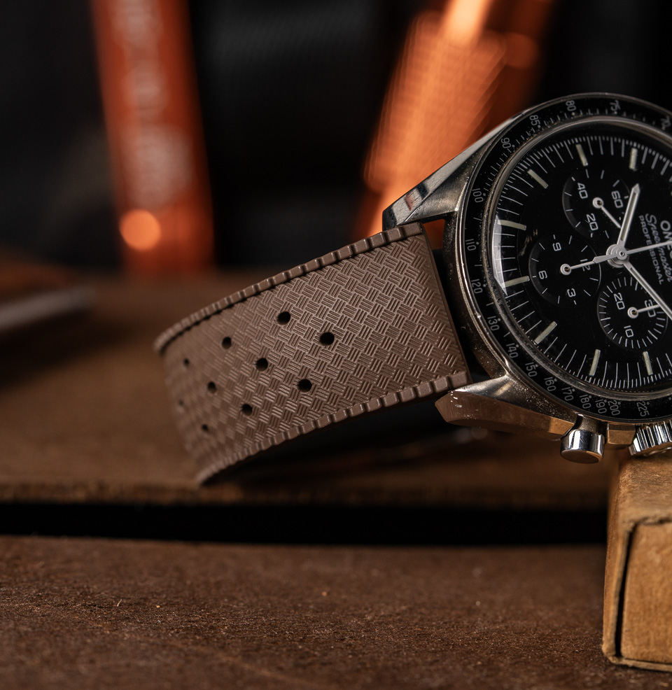 Tropical Retro Style FKM Rubber Quick Release Watch Straps Multiple Sizes