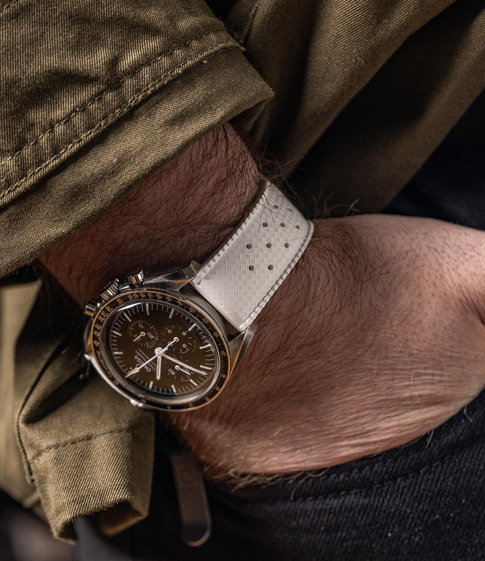 Tropical Retro Style FKM Rubber Quick Release Watch Straps