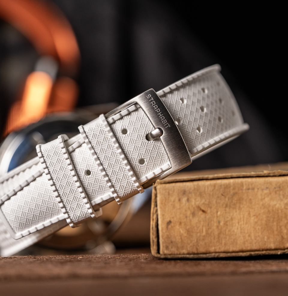 Tropical Retro Style FKM Rubber Quick Release Watch Straps 316L stainless steel