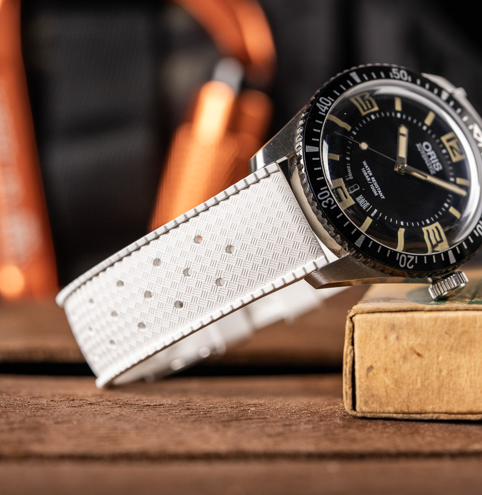 Tropical Retro Style FKM Rubber Quick Release Watch Straps Multiple Sizes