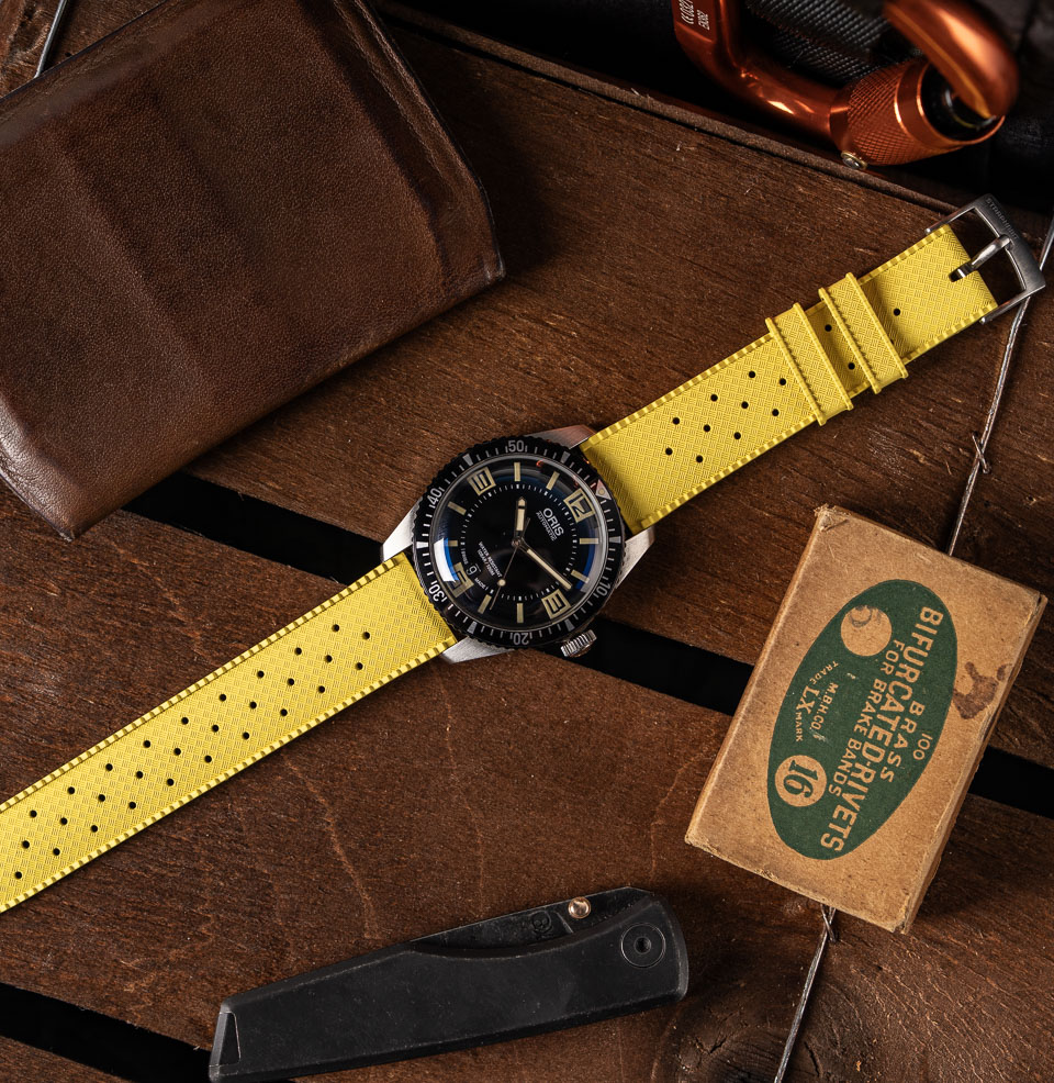 Tropical Retro Style FKM Rubber Quick Release Watch Straps FKM Rubber Strap