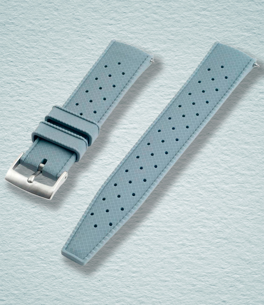 Tropical Retro Style FKM Rubber Quick Release Watch Straps