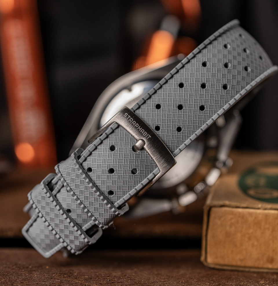 Tropical Retro Style FKM Rubber Quick Release Watch Straps 316L stainless steel