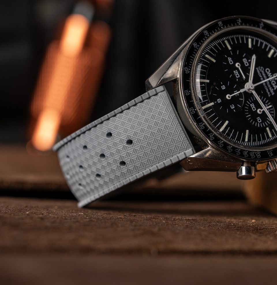 Tropical Retro Style FKM Rubber Quick Release Watch Straps Multiple Sizes