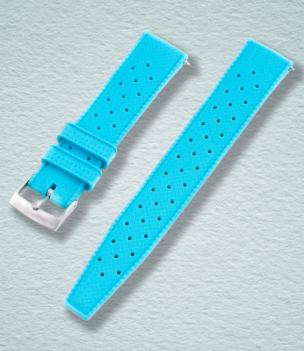 Tropical Retro Style FKM Rubber Quick Release Watch Straps
