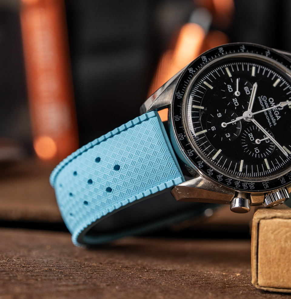 Tropical Retro Style FKM Rubber Quick Release Watch Straps Multiple Sizes