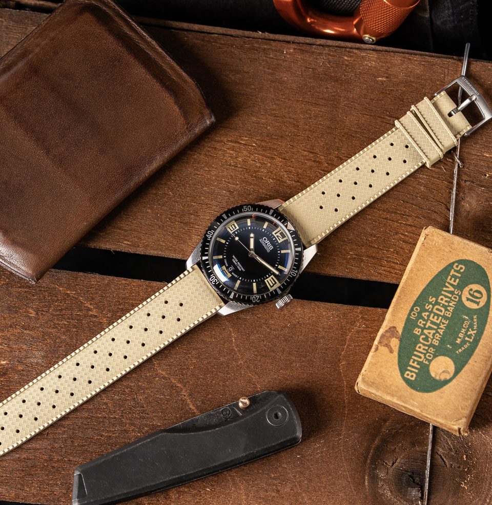 Tropical Retro Style FKM Rubber Quick Release Watch Straps FKM Rubber Strap