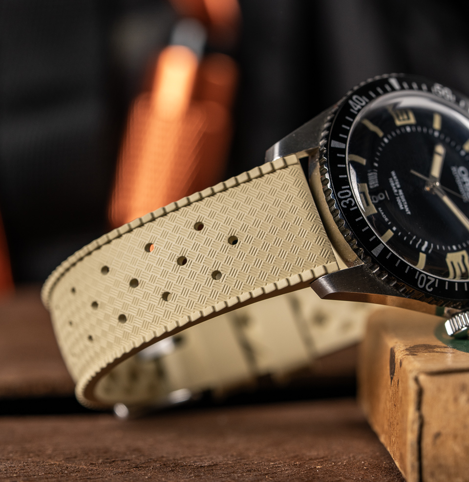 Tropical Retro Style FKM Rubber Quick Release Watch Straps Multiple Sizes