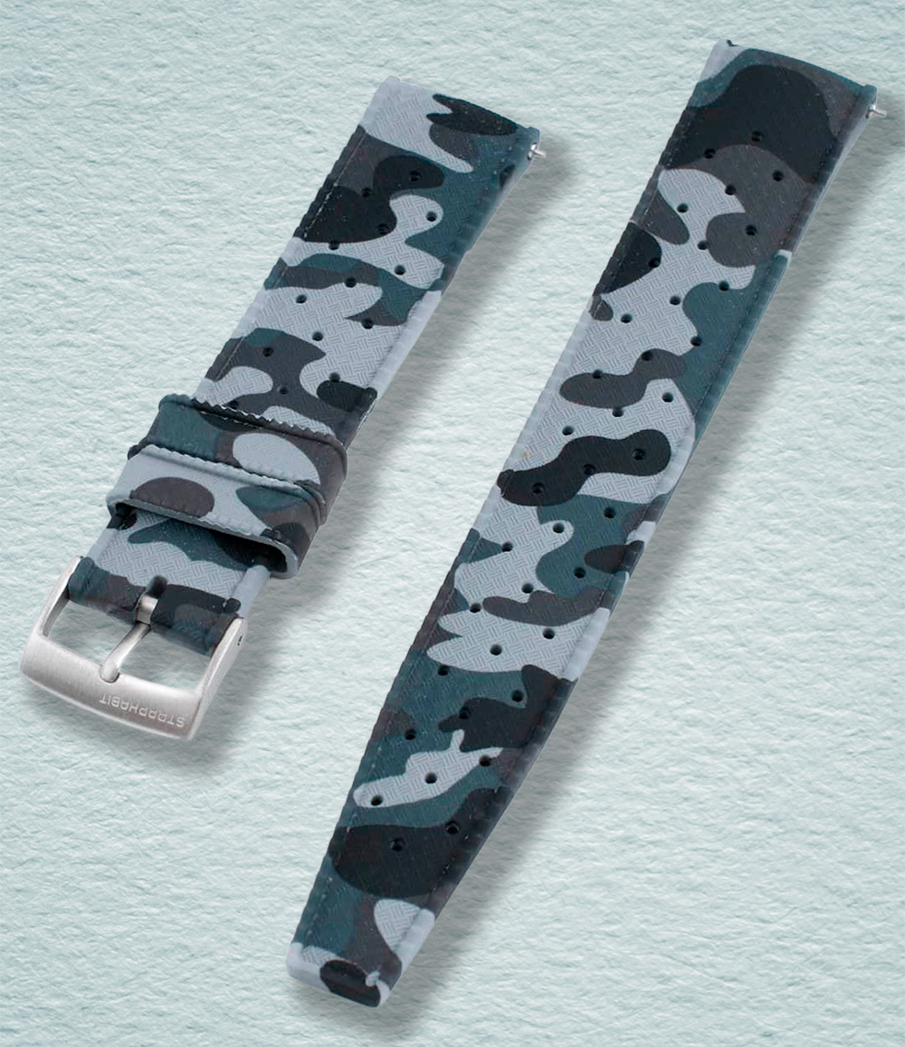 Tropical Retro Style FKM Rubber Quick Release Watch Straps