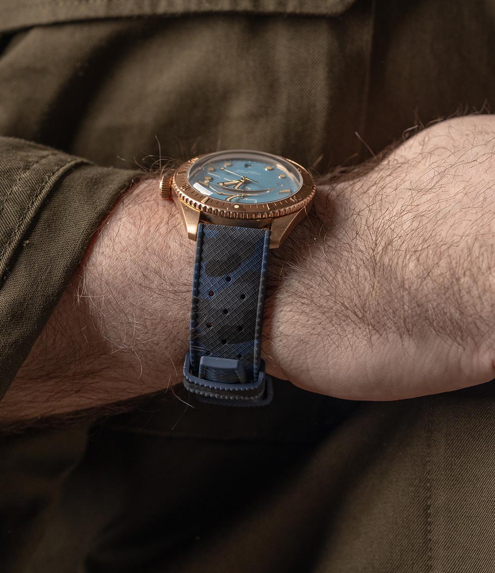 Tropical Retro Style FKM Rubber Quick Release Watch Straps