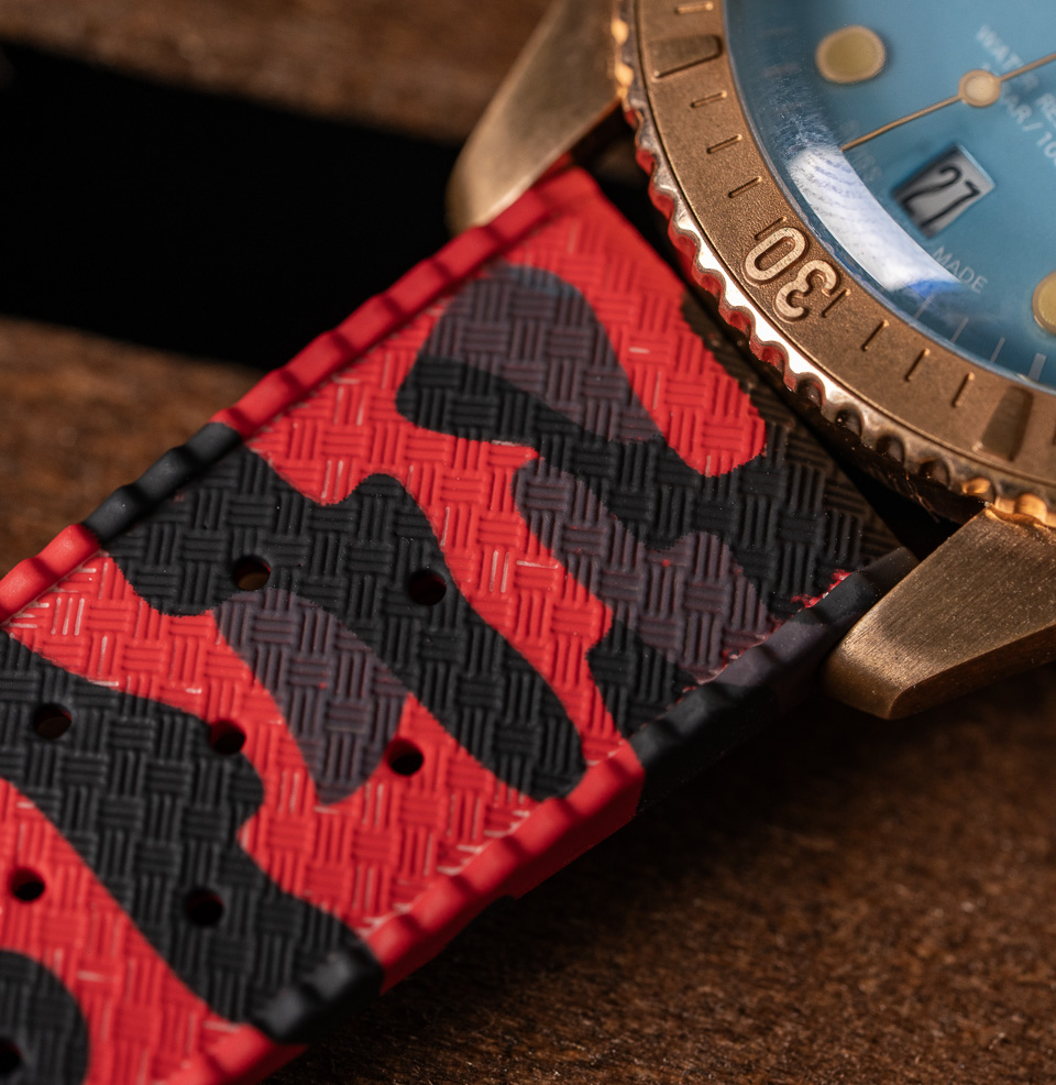 Tropical Retro Style FKM Rubber Quick Release Watch Straps FKM Rubber