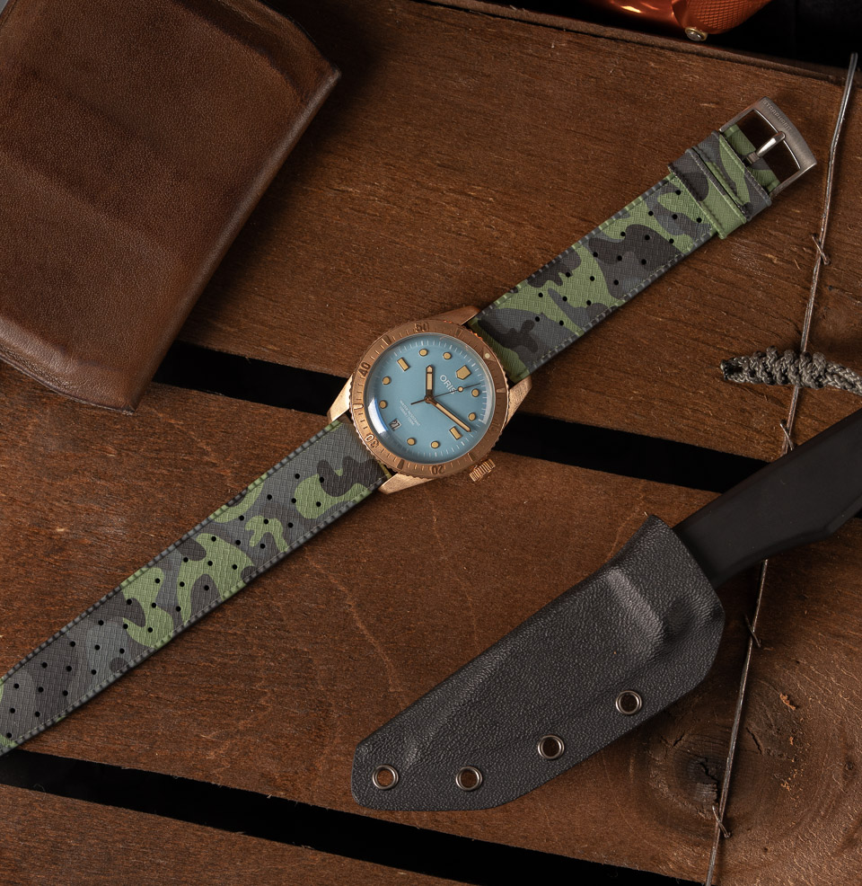 Tropical Retro Style FKM Rubber Quick Release Watch Straps FKM Rubber Strap