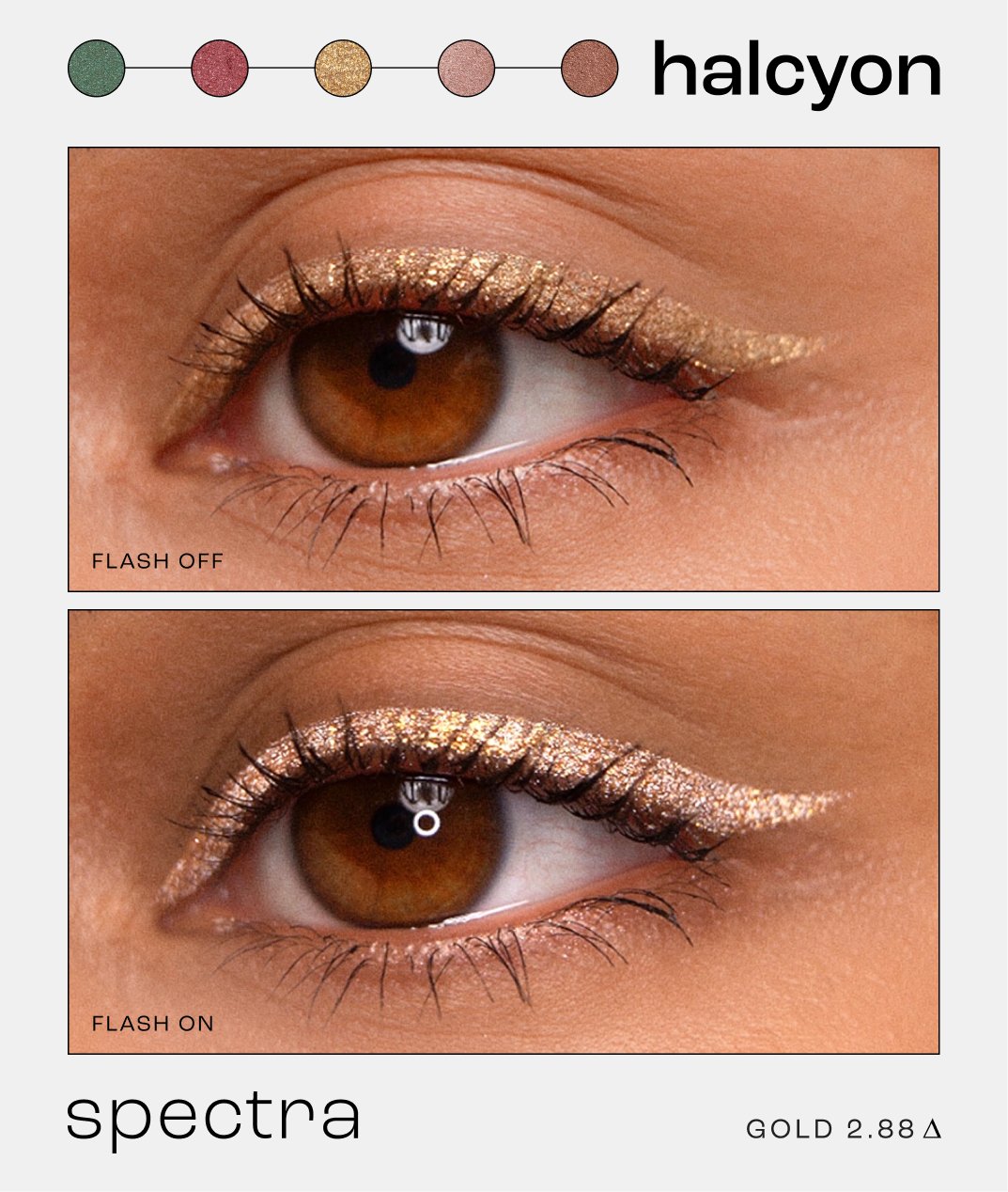 SPECTRA EYE COLOUR HALCYON GOLD ON OFF