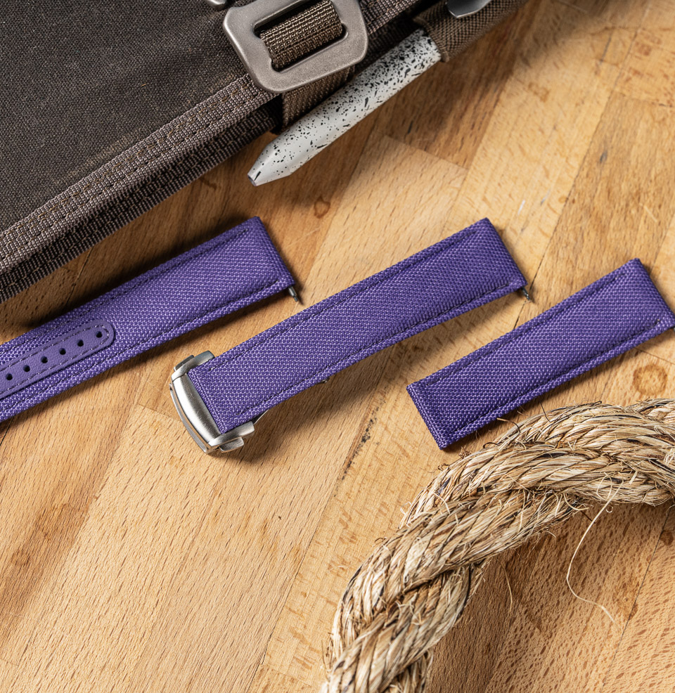 Deployant Sailcloth Quick Release Watch Straps Three pieces