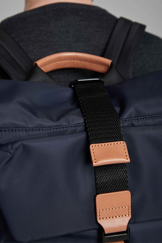 KNOMO Novello Roll-Top Laptop Backpack - 15" Feature Rectangle Image 2 | knomo.com