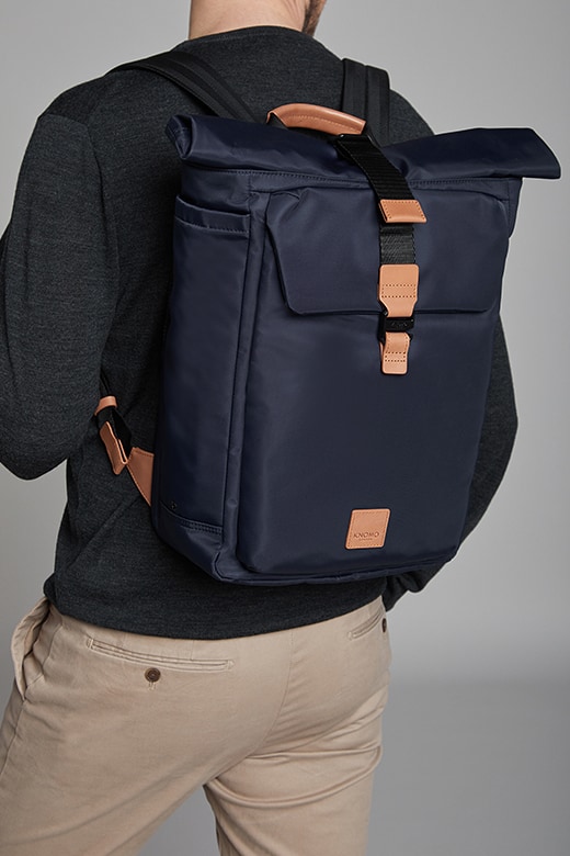 KNOMO Novello Roll-Top Laptop Backpack - 15" Feature Rectangle Image 1 | knomo.com