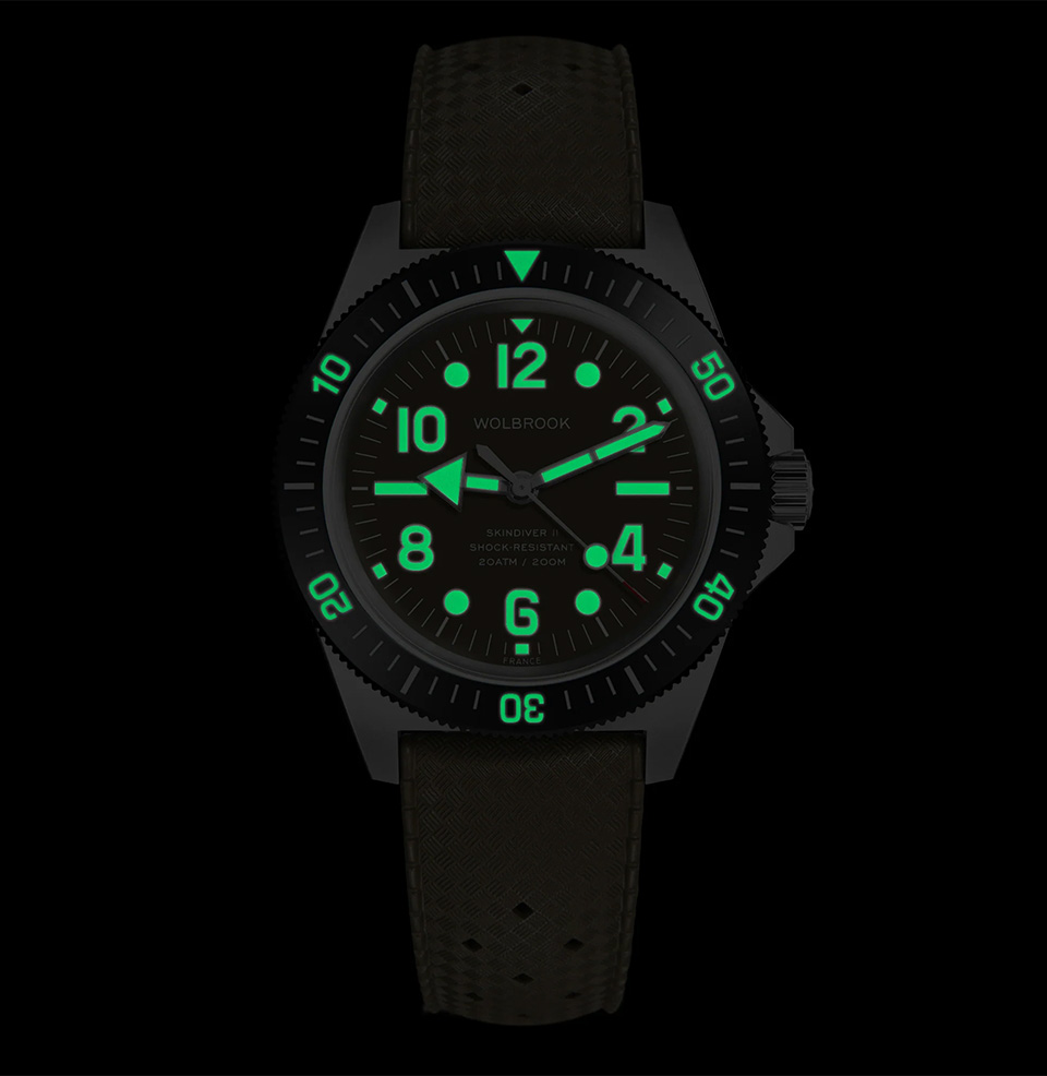 Skindiver II Automatic Dive Watch - CNEXO Limited Edition Lume throughout