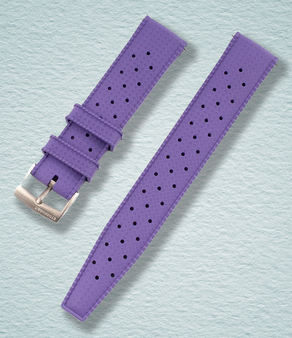 Tropical Retro Style FKM Rubber Quick Release Watch Straps