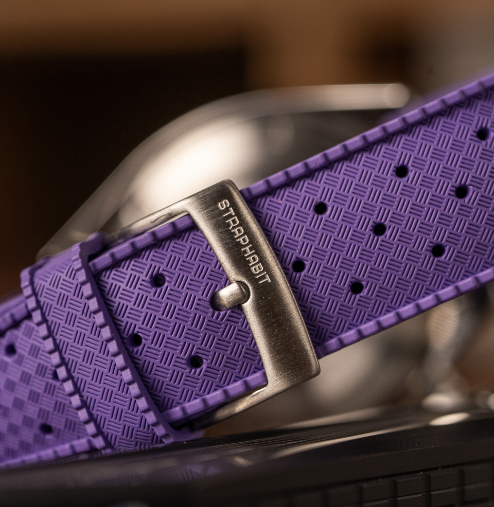 Tropical Retro Style FKM Rubber Quick Release Watch Straps 316L stainless steel