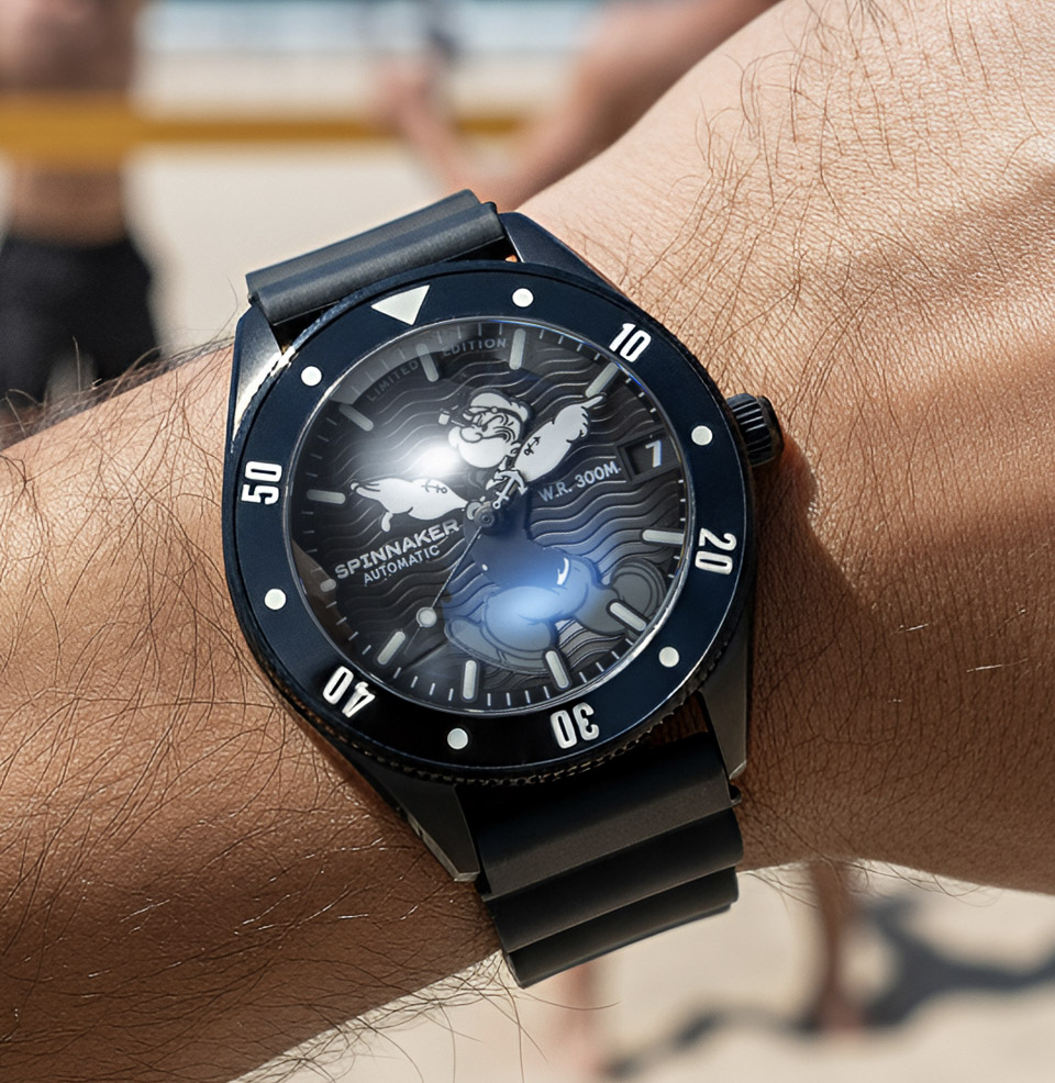 Spinnaker Challenger Automatic – Popeye “Anchor Arms” Limited Edition 42mm Stainless Steel Case