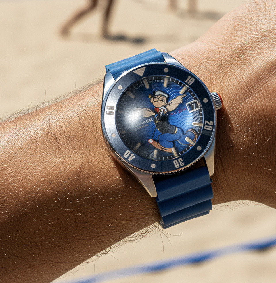 Spinnaker Challenger Automatic – Popeye “Anchor Arms” Limited Edition 42mm Stainless Steel Case