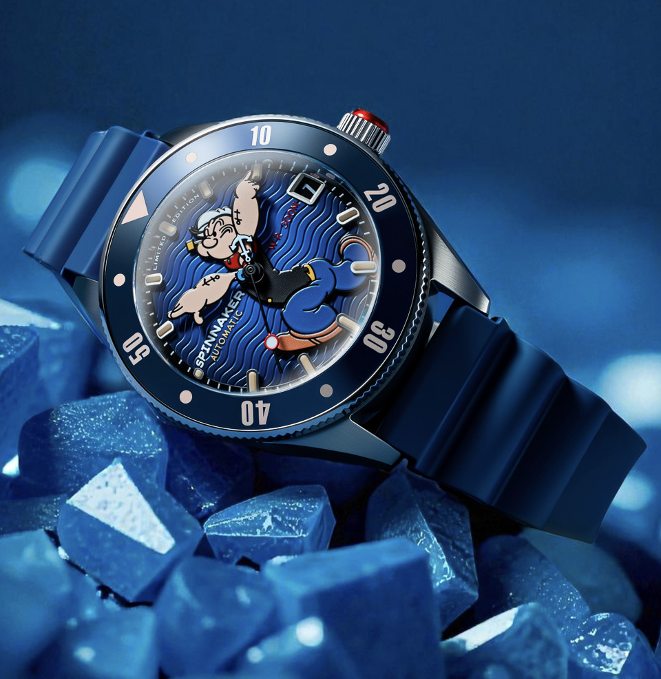 Spinnaker Challenger Automatic – Popeye “Anchor Arms” Limited Edition Blue throughout