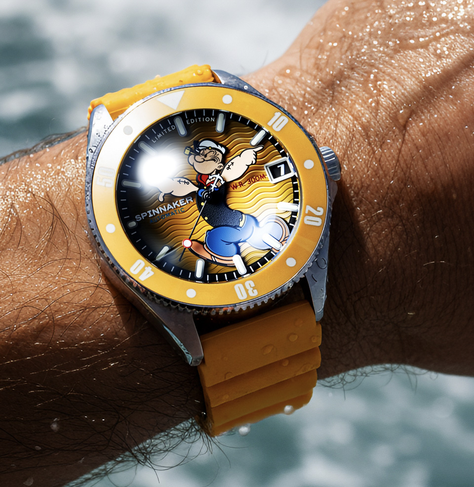 Spinnaker Challenger Automatic – Popeye “Anchor Arms” Limited Edition 42mm Stainless Steel Case