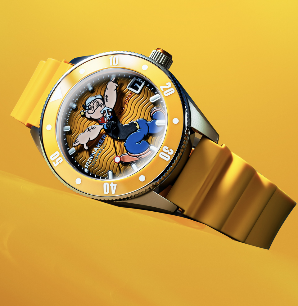 Spinnaker Challenger Automatic – Popeye “Anchor Arms” Limited Edition Yellow throughout