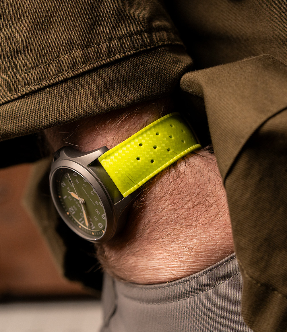 Tropical Retro Style FKM Rubber Quick Release Watch Straps