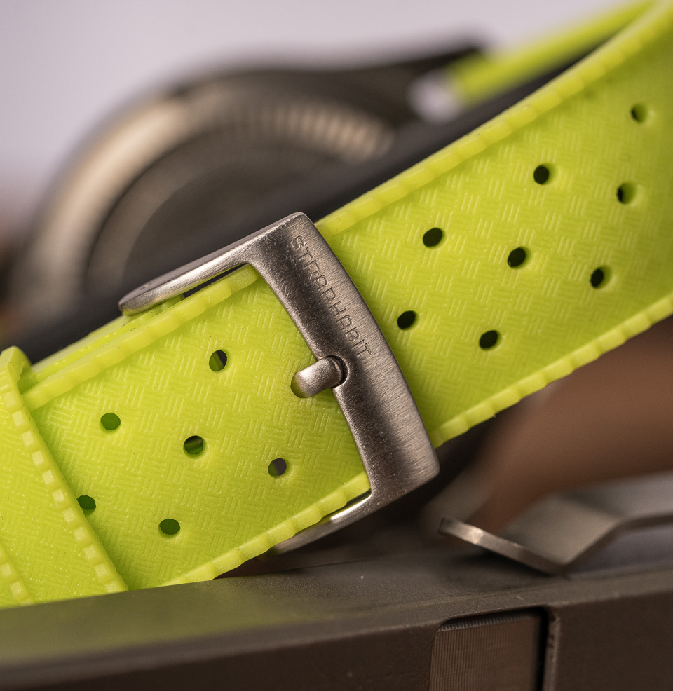 Tropical Retro Style FKM Rubber Quick Release Watch Straps 316L stainless steel