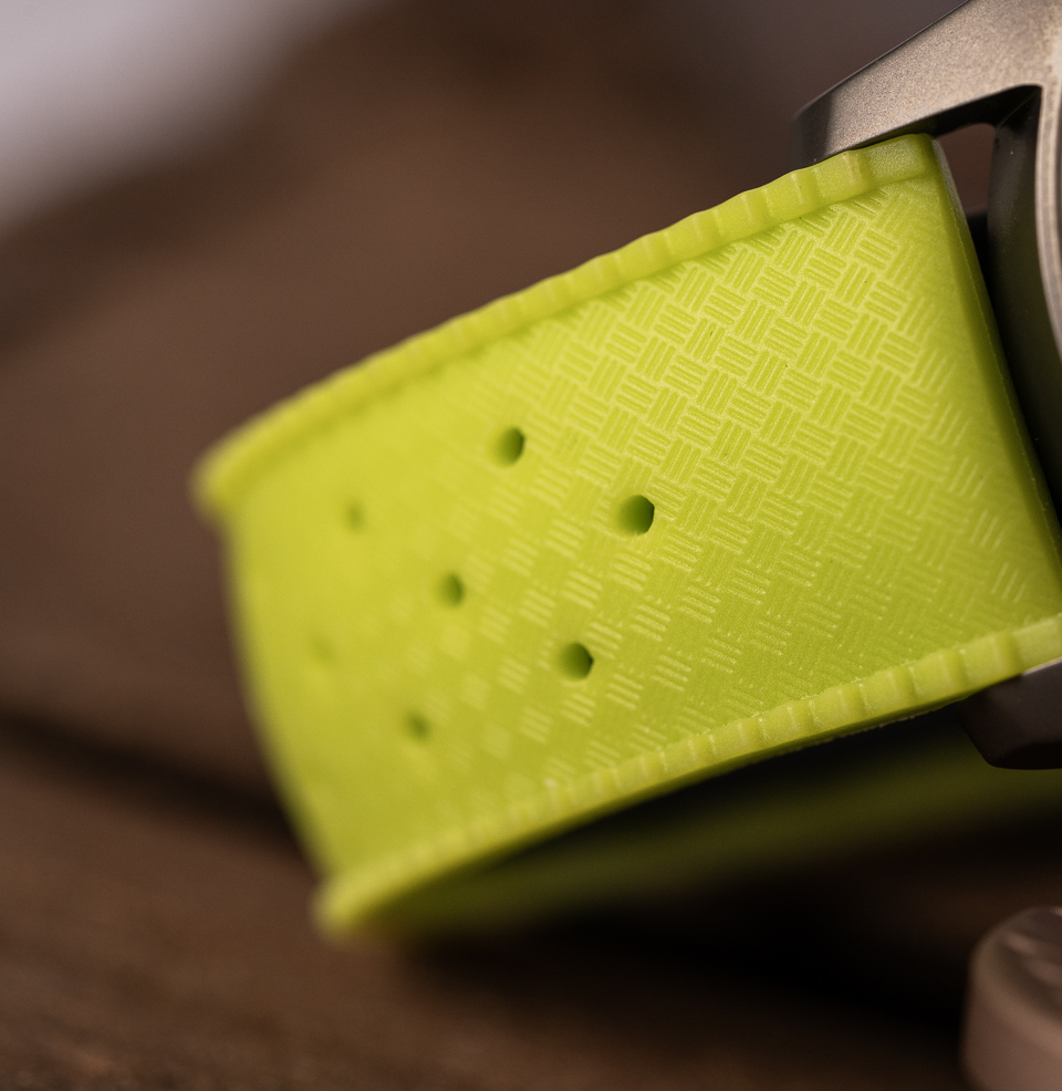 Tropical Retro Style FKM Rubber Quick Release Watch Straps Multiple Sizes