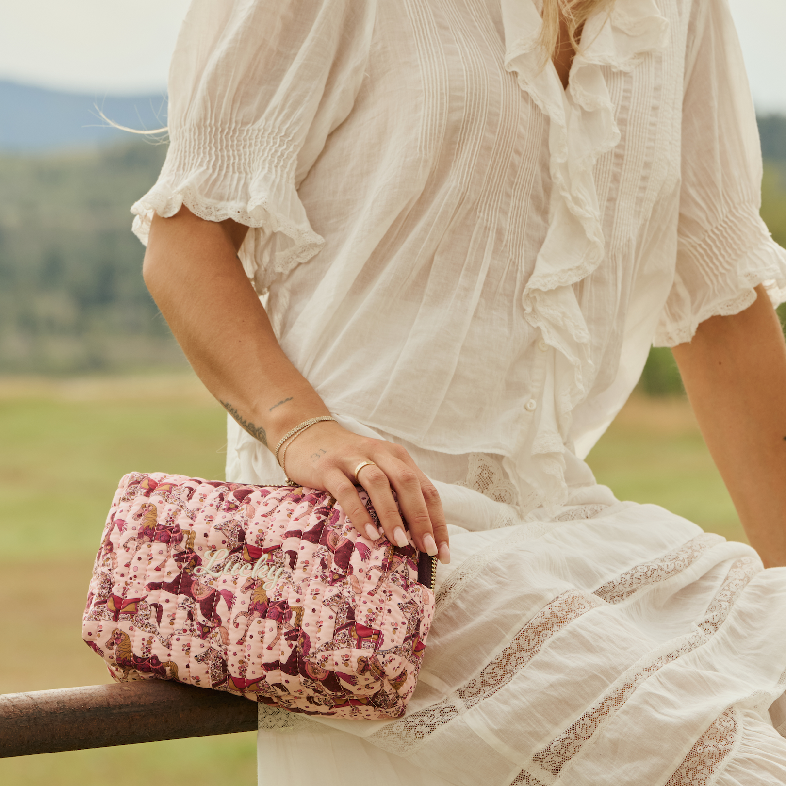 Small Pouch Made with Liberty Fabric