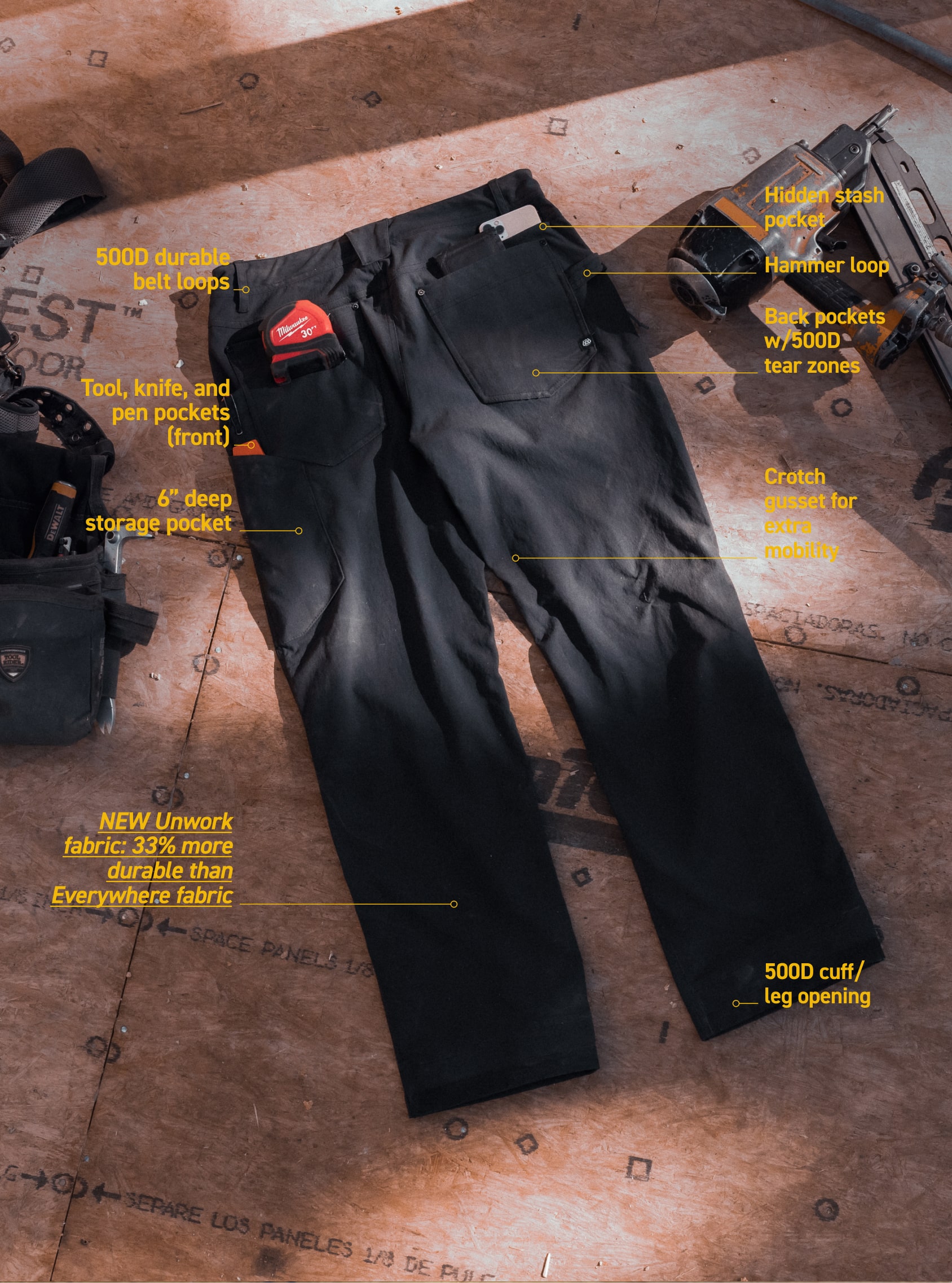 Abrasion-Resistant Relaxed Fit Work Pants For Men — Ono Work & Safety
