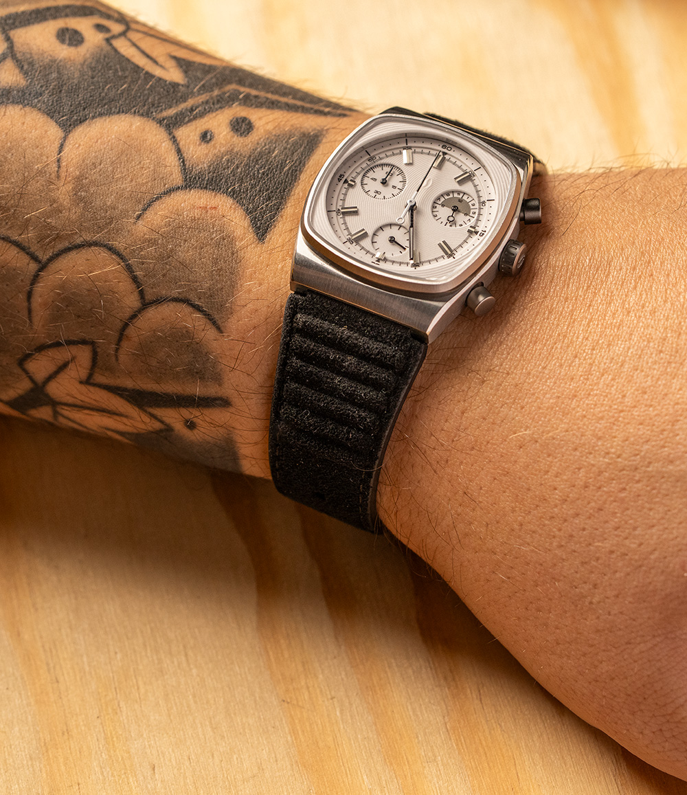 Brew Black Suede Metric Strap