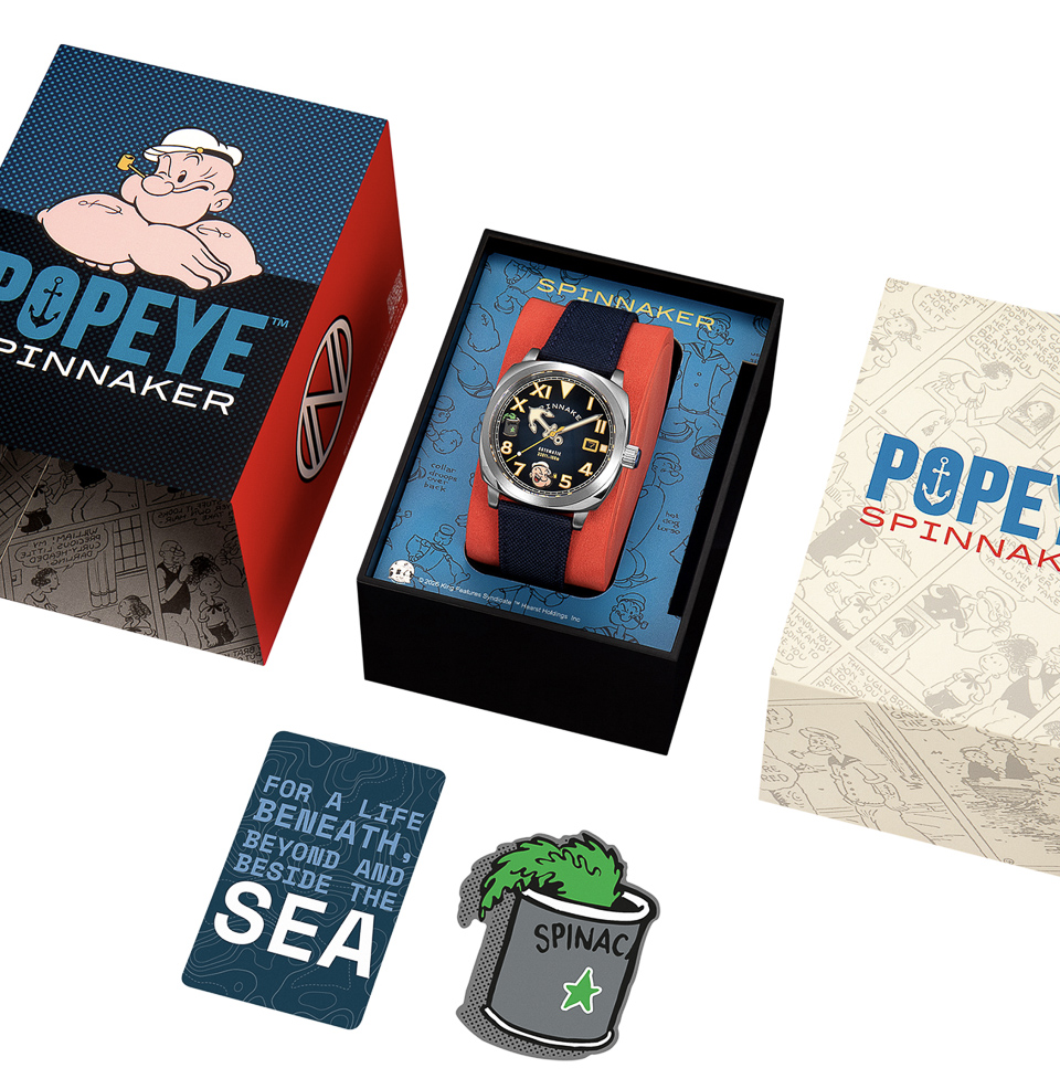 Spinnaker Hull California Automatic Popeye Sailors & Sweethearts Limited Edition Collector's Packaging