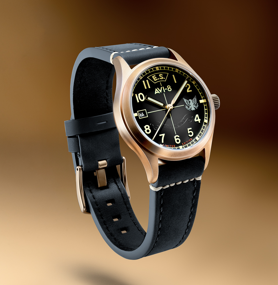 AVI-8 Flyboy Eagle Squadron Auto Bronze 85th Limited Edition Watches Eye‑catching
