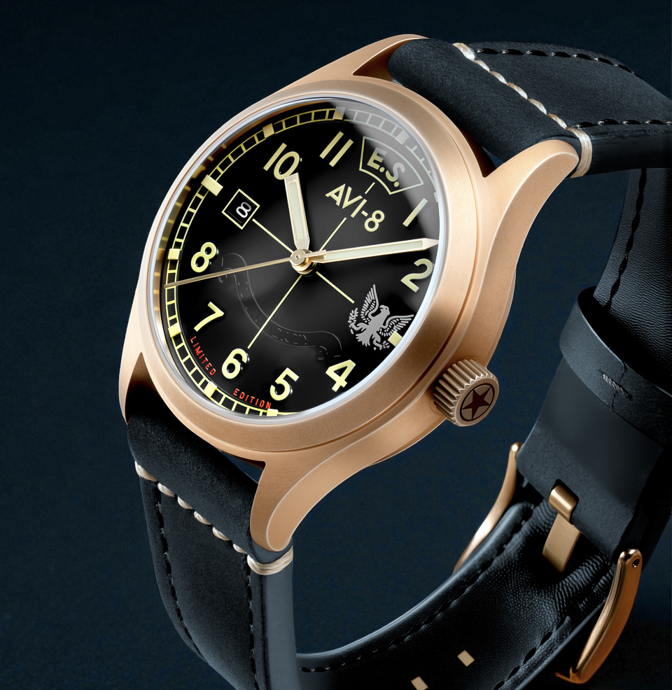 AVI-8 Flyboy Eagle Squadron Auto Bronze 85th Limited Edition Watches The Eagle Squadron Automatic