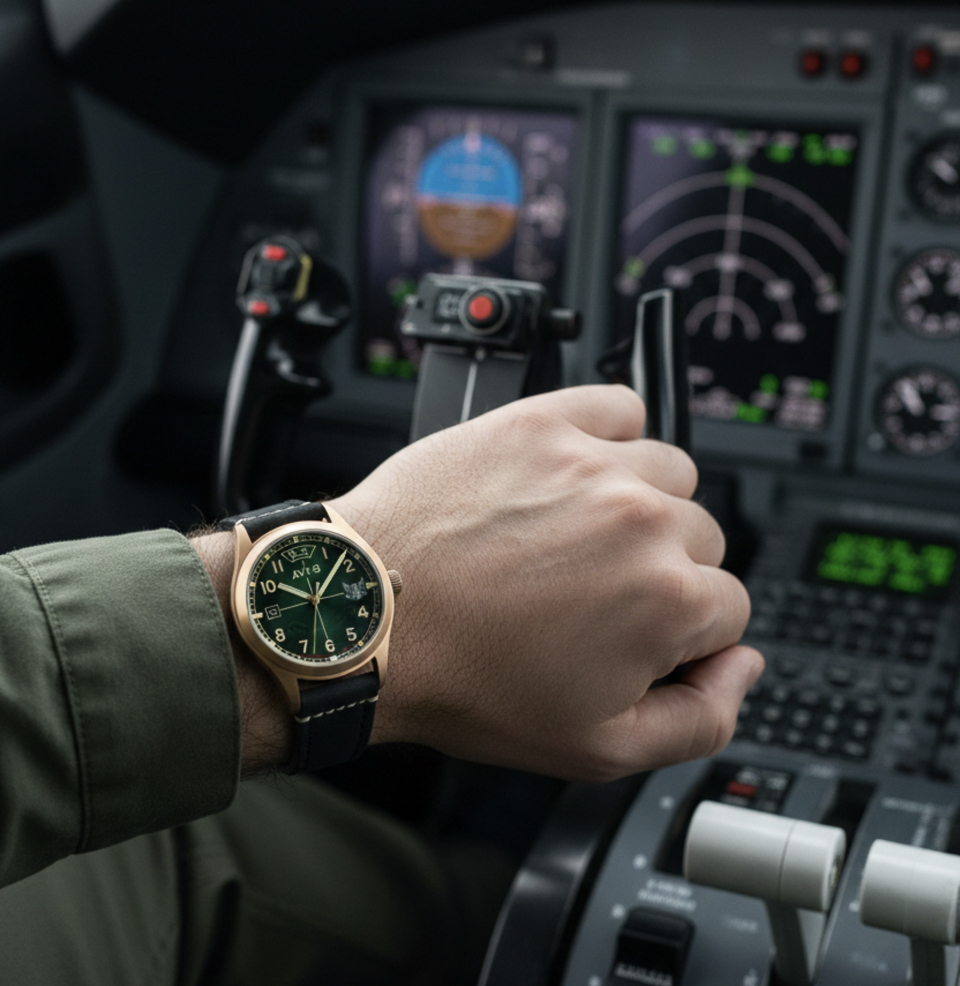 AVI-8 Flyboy Eagle Squadron Auto Bronze 85th Limited Edition Watches The Eagle Squadron Automatic