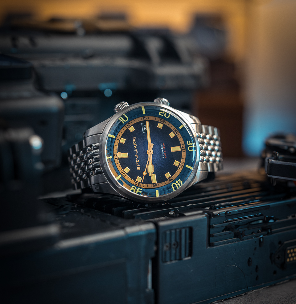 Spinnaker Bradner Automatic Pacific Blue Watch Multi-Textured Dial