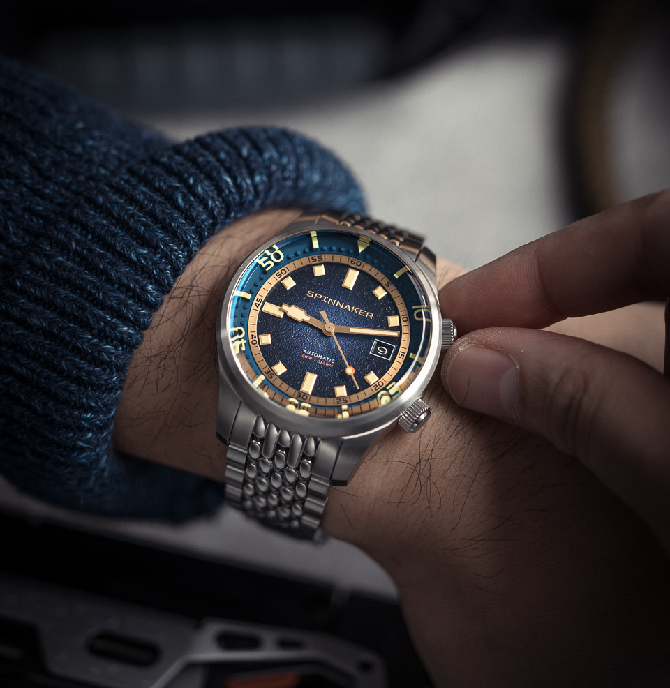 Spinnaker Bradner Automatic Pacific Blue Watch 42mm Marine-Grade 316L Steel
