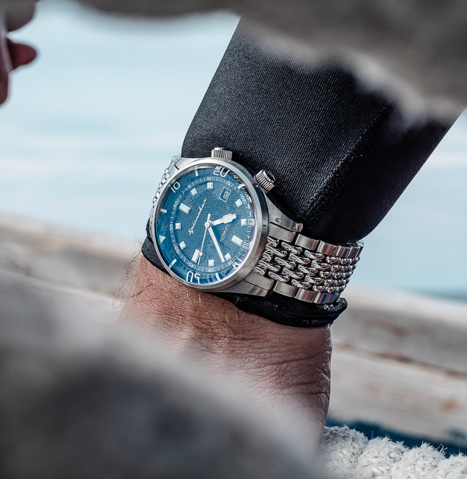 Spinnaker Bradner Automatic Petrol Black Watch 42mm Marine-Grade 316L Steel