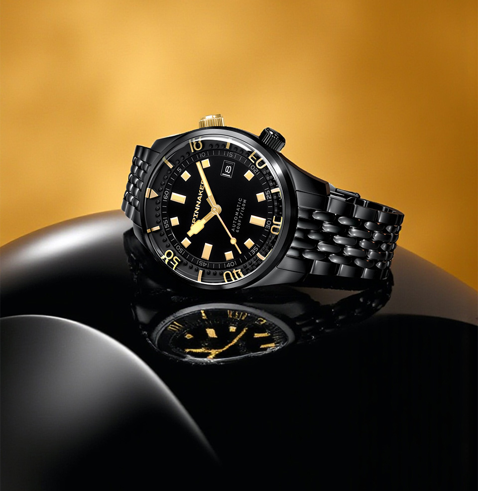 Bradner Automatic Noir Radiance Watch Multi-Textured Dial