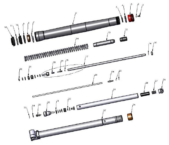 FORKS LEG ASSEMBLY BRAKE SIDE