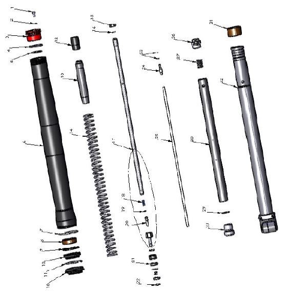 FORKS LEG ASSEMBLY NON-BRAKE SIDE