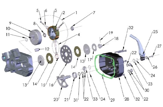 ENGINE CLUTCH & KICK LEVER