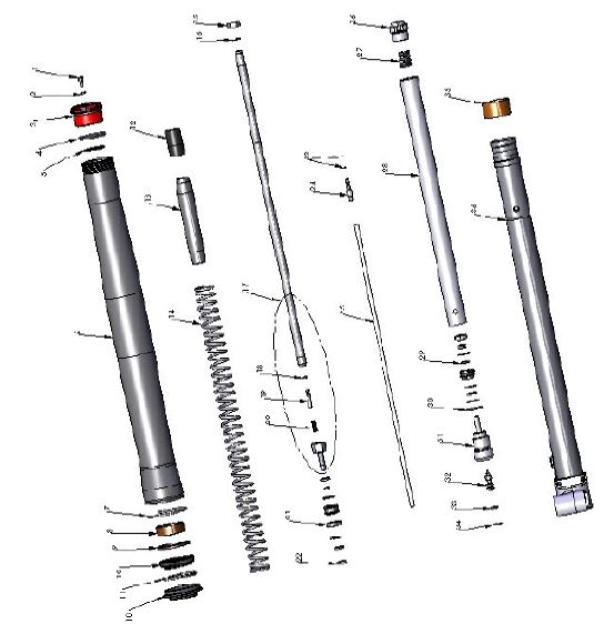 FORKS LEG ASSEMBLY BRAKE SIDE