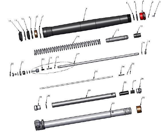 FORKS LEG ASSEMBLY NON-BRAKE SIDE