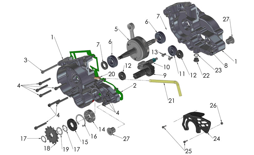 ENGINE BOTTOM END & TRANSMISSION